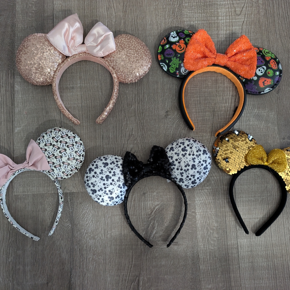 Set of 5 Disney-Inspired Mouse Ear Headbands